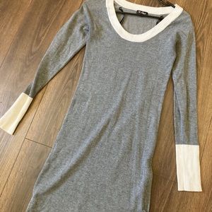 Guess Long Sleeve Grey Body Con Dress